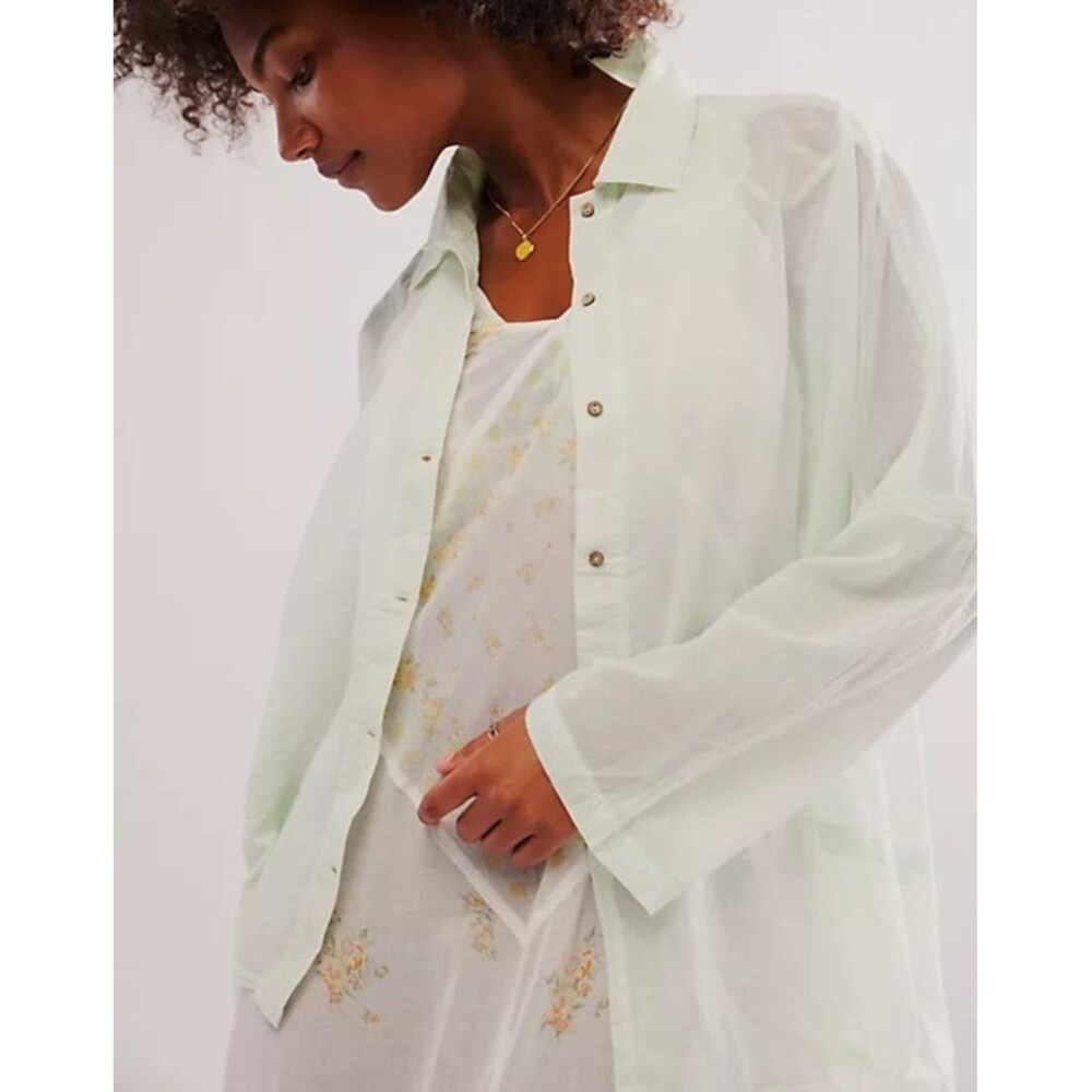 Free People Intimately Heat of The Night Lounge Shirt Top Oversized XS 285279